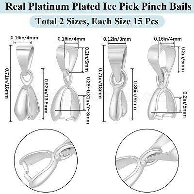30 шт. 2-х стильная стойка с покрытием из латуни для ледоруба с зажимными скобами KK-BBC0013-34-1