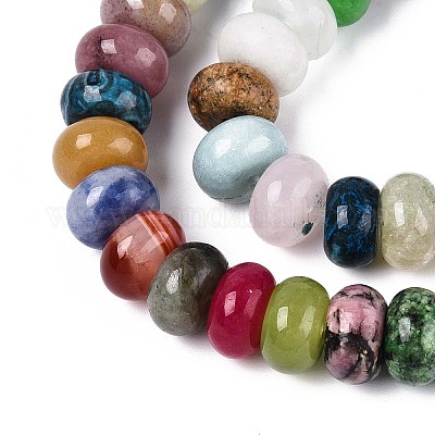 Натуральные и синтетические смешанные каменные бусы пряди G-T142-72B-1