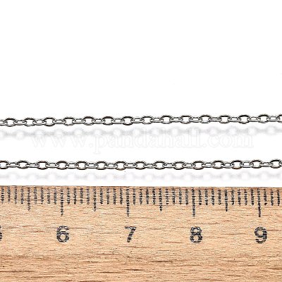 Устойчивые к потускнению модные унисекс ожерелья из нержавеющей стали 304 с цепочкой-кабелем NJEW-M047-B-01-1