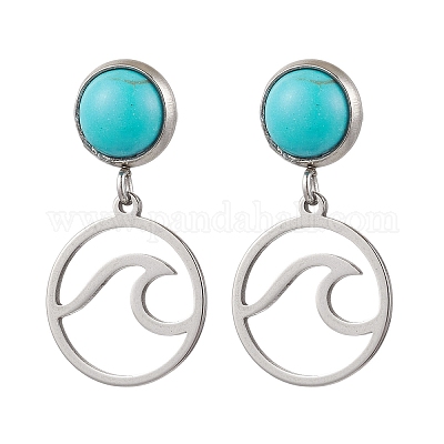 Серьги-гвоздики из нержавеющей стали 304 EJEW-JE06302-01-1