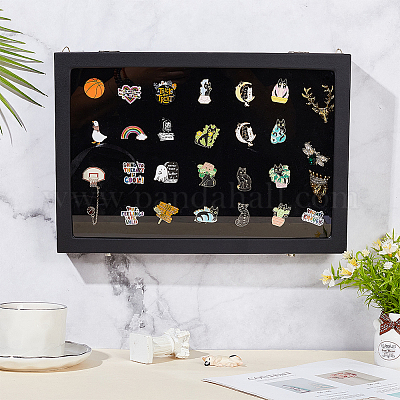 Деревянная витрина для значков AJEW-WH0513-82-1