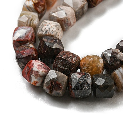 Натуральные мексиканские кружевные агатовые бусины G-NH0015-B02-01-1