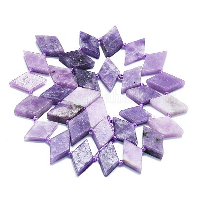 Натуральные лепидолитовые бусины G-K245-E02-01-1