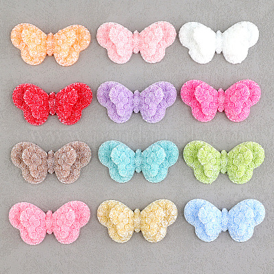 Cabochons décodés en résine opaque&nbsp;RESI-Q230-02-1