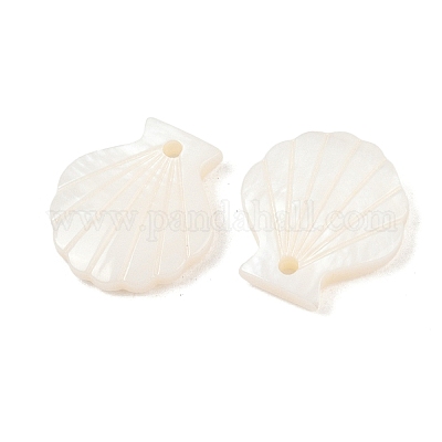 Подвески в форме резных ракушек из натуральных пресноводных ракушек SHEL-B005-03-1