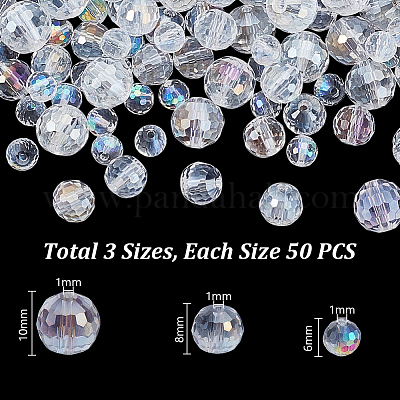 150 шт. 3 стиля гальванических стеклянных бусин EGLA-GA0001-41-1