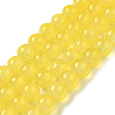 Выпечки окрашены имитация нефрита стекловолокна круглый шарик X1-DGLA-Q021-8mm-24-1