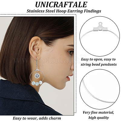 Фурнитура для сережек-колец из нержавеющей стали 304 STAS-UN0018-17P-1