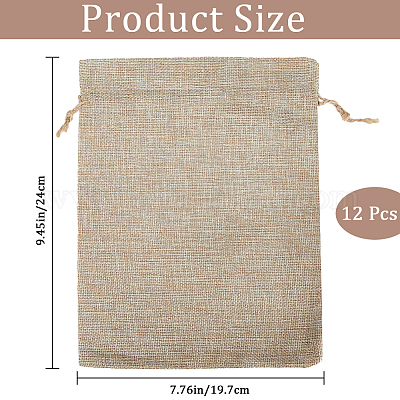 Мешочки для хранения из джутовой ткани ABAG-WH0048-11-1