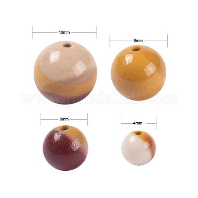 340шт 4 размера натуральные бусины мукаите G-LS0001-34-1