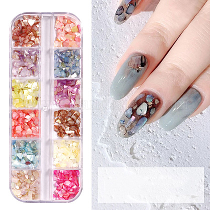 スライスシェル マニキュアネイルアート装飾アクセサリー ミックスカラー 12色 箱の通販 Jp Pandahall Com