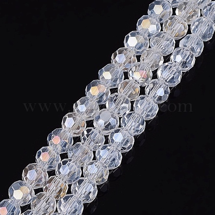 Chapelets de perles en verre électroplaqué EGLA-R016-4m-25-1
