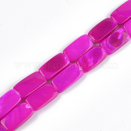 Spray Painted Freshwater Shell Beads SHEL-T010-04A-1