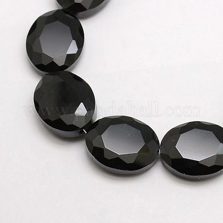 Kristallglas ovale Perlen Stränge EGLA-F059-03-1