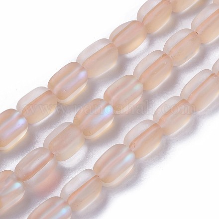 Chapelets de perles en pierre de lune synthétique GLAA-F090A-F06-1