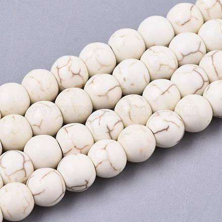 Synthetic Magnesite Beads Strands TURQ-S192-6mm-1-1