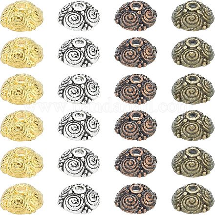 Тибетском стиле сплав шарик крышки PALLOY-FH0001-59-RS-1