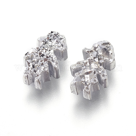 Perles de résine imitation druzy gemstone RESI-L026-J05-1