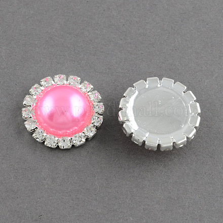 Garment Accessories Half Round ABS Plastic Imitation Pearl Cabochons RB-S020-02-A05-1