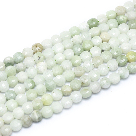 Natürliche myanmarische Jade / burmesische Jade-Perlenstränge G-D0003-A46-1