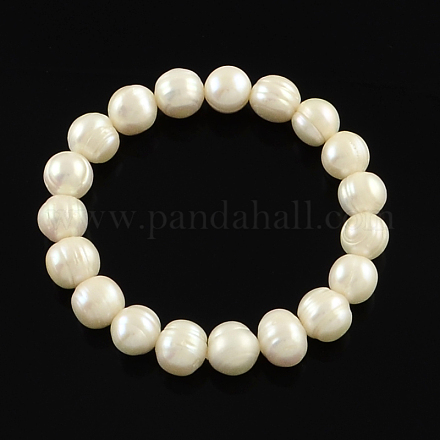 Graceful Pearl Beaded Stretch Bracelets BJEW-Q657-04-1
