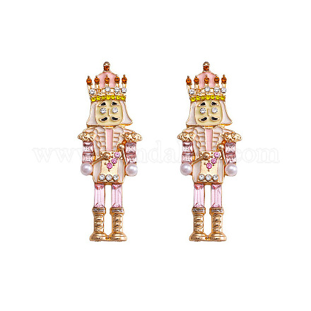 Серьги-гвоздики из сплава с эмалью в форме мультяшного солдата FS-WGA682D-04-1