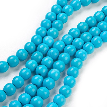 Chapelets de perles en turquoise synthétique X-TURQ-G106-8mm-02F-1