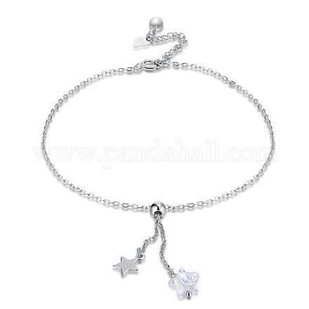 Модные браслеты с шармом из стерлингового серебра AJEW-BB30924-1