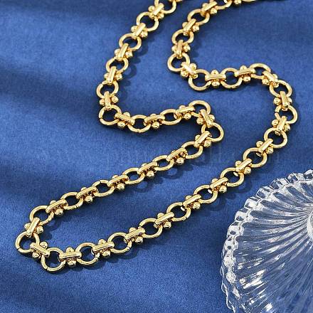 Ожерелья из цепочек с кольцами из нержавеющей стали 304 NJEW-H072-02B-G-1