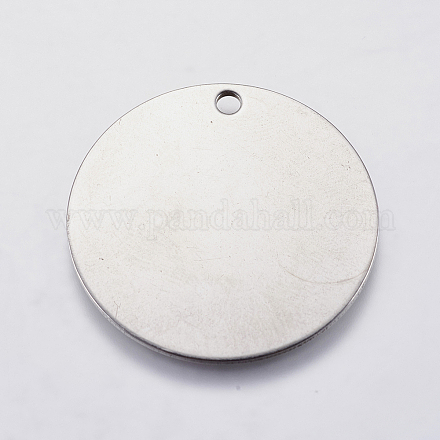304 Stainless Steel Stamping Blank Tag Pendants STAS-P225-032P-1