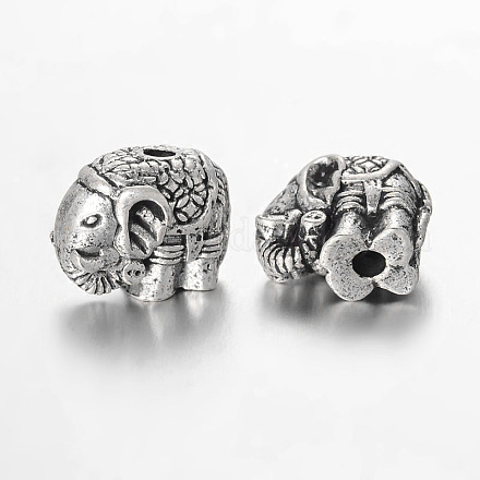 Elephant Alloy Beads PALLOY-L161-03AS-1