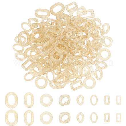 Superfindings anillos de enlace de acrílico transparente TACR-FH0001-02-1