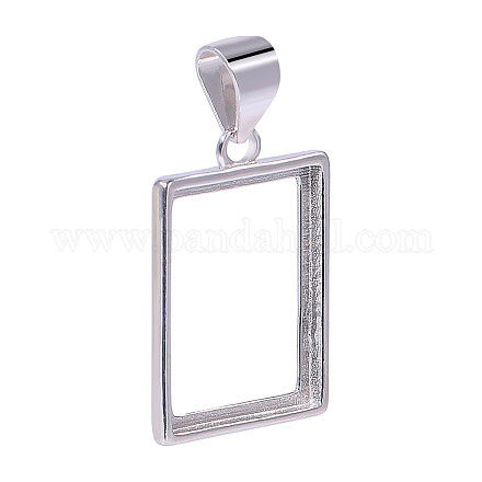 1 шт. 925 оправы для подвески из стерлингового серебра в форме кабошона STER-BC0002-77A-1