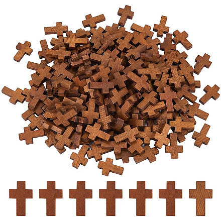 SUNNYCLUE 100Pcs Wood Cross Pendants Natural Wooden Small Cross Charms Pendants for Party Favors Necklace Jewelry Making DIY Craft Handmade Accessories WOOD-SC0001-38-1