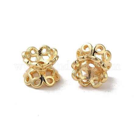 Стойка покрытие цветок латунные бусины KK-F873-26LG-1