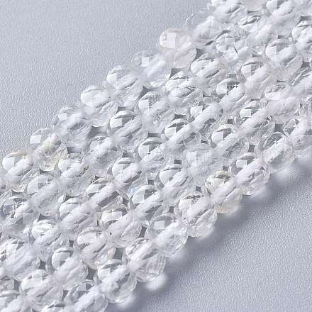 Fili di perline di cristallo di topazio naturale G-E560-A26-1