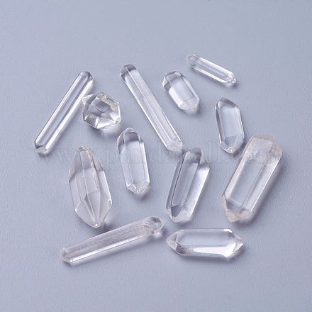 Cuentas puntiagudas de cuarzo cristal natural G-O184-18-1