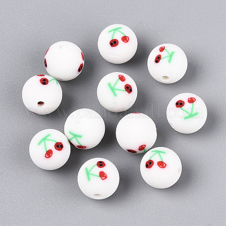 Бусины из полимерной глины ручной работы на фруктовой тематике CLAY-T022-04A-1