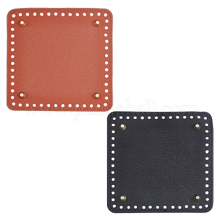 Pandahall elite 2 pièces 2 couleurs fond de sac à main carré en cuir pu FIND-PH0003-25B-1