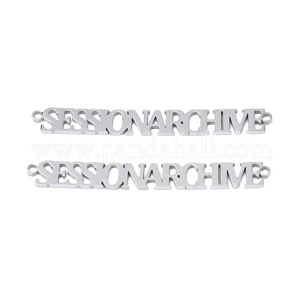 304 Stainless Steel Connector Charms STAS-N095-134-1