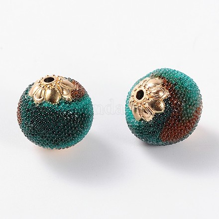 Round Handmade Indonesia Beads IPDL-R404-05-1