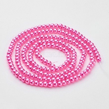 Glass Pearl Beads Strands HY-4D-B54-1