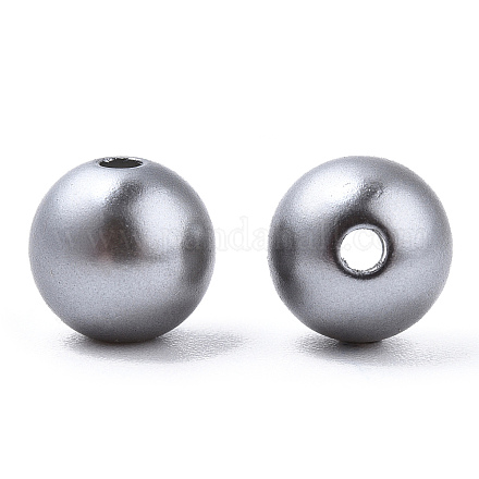 Perlas de imitación de plástico abs pintado con spray OACR-T015-05B-02-1