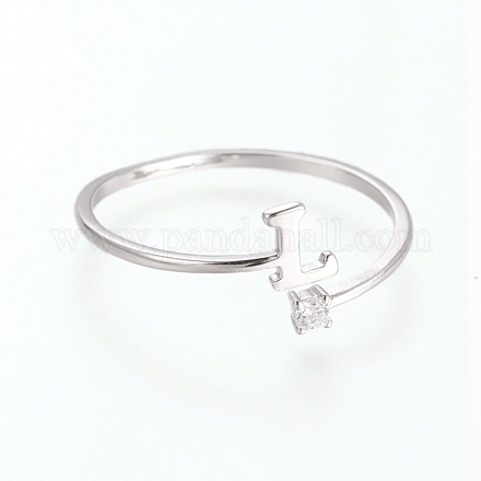 925 anillo de plata de primera ley con baño de rodio STER-D033-01L-P-1