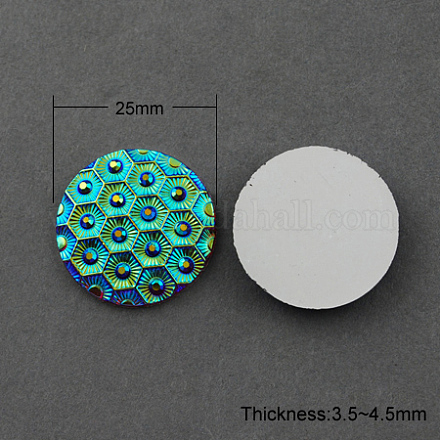 Resin Cabochons CRES-R087-25mm-06-1