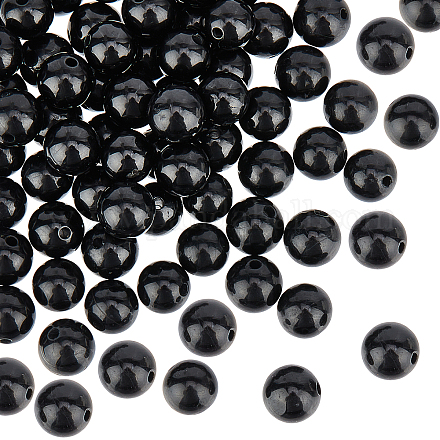 OLYCRAFT 100Pcs Natural Tourmaline Round Beads 6mm Genuine Black Tourmaline Stone Gemstone Beads Undyed Loose Round Smooth Beads for DIY Jewelry Making G-OC0003-03-1