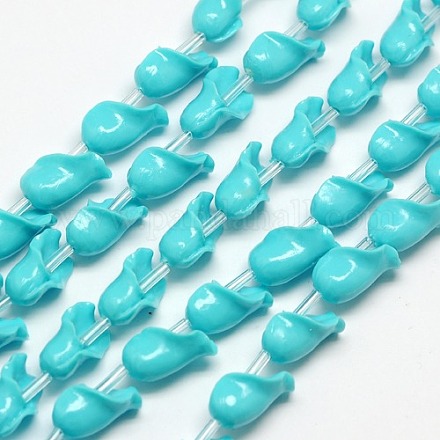 Synthetic Coral Calla Lily Beads Strands CORA-L004-A-06-1