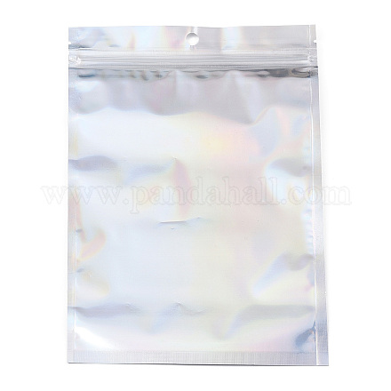 長方形ジップロックプラスチックレーザーバッグ  再封可能なバッグ  透明  22x15cm  穴：8mm  片側の厚さ：2.3ミル（0.06mm） OPP-YW0001-03E-1