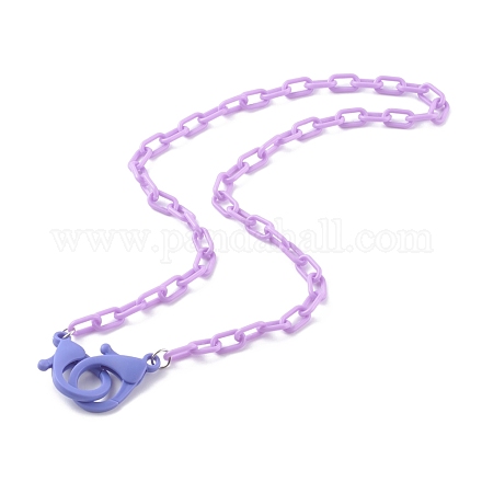 Personalisierte undurchsichtige Acryl-Kabelketten-Halsketten NJEW-JN03432-04-1