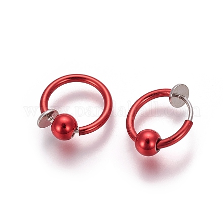 Boucles d'oreilles rétractables en laiton galvanisé EJEW-L221-02D-1